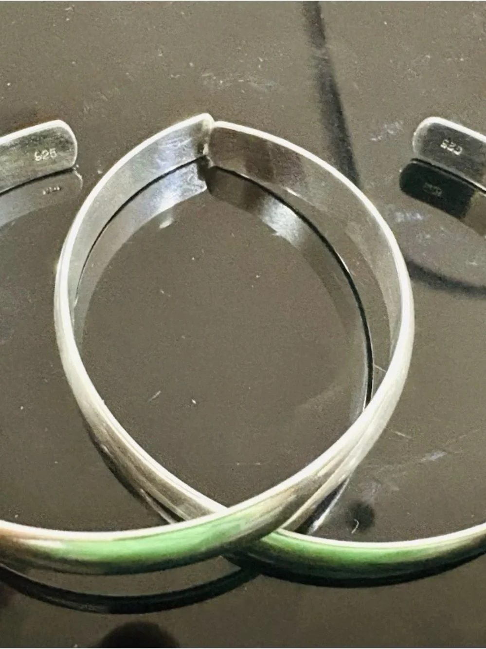 💎 HEAVY 37g Solid Sterling Silver Cuff Bracelet Set - 925 Investment Grade!!